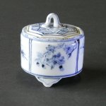画像1: 香炉（円筒型/磁器）・四君子 (1)