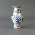 画像1: 花器（8.5号）・五彩龍文図 (1)