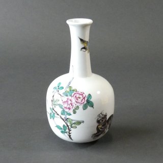 皿（13号）・月に鳥 ／ 松龍（☆ 初代古青） - 【九谷古青窯