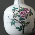 画像3: 花器（8号）・花鳥に猫 ／ 松龍 作 (3)